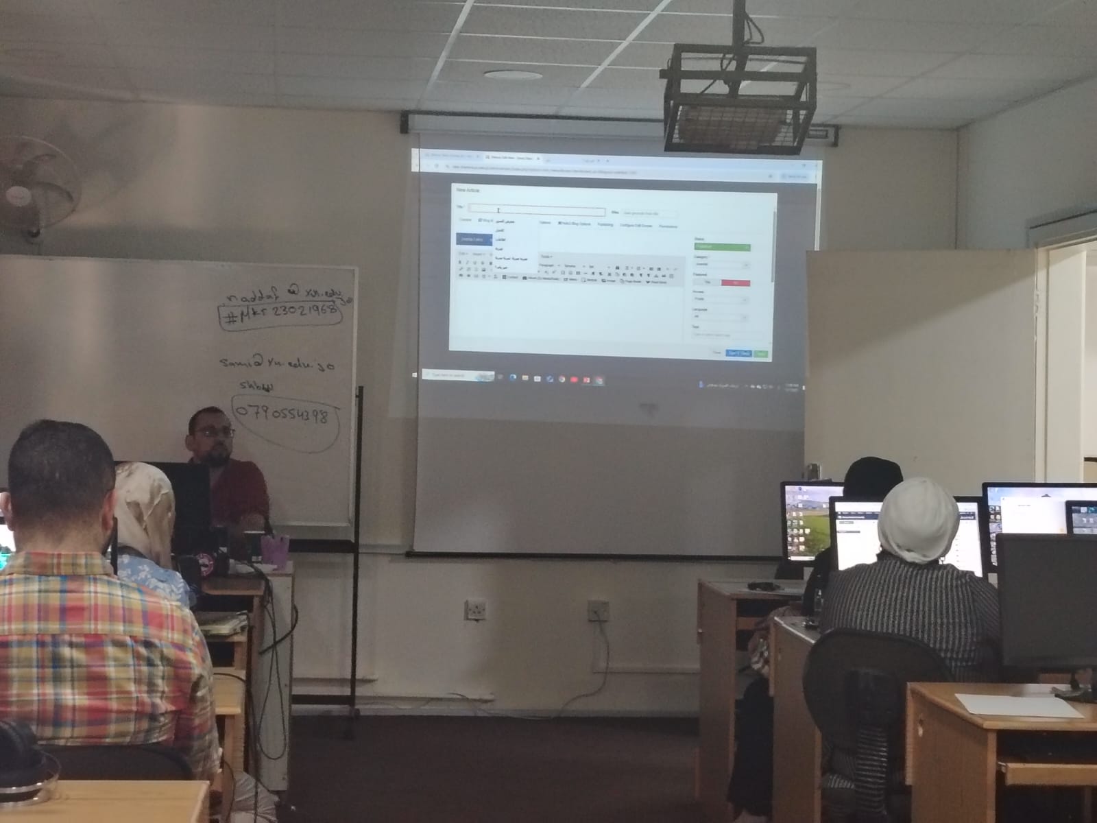 ورشة تدريبية متخصصة لضباط ارتباط المواقع الإلكترونية في الجامعة
